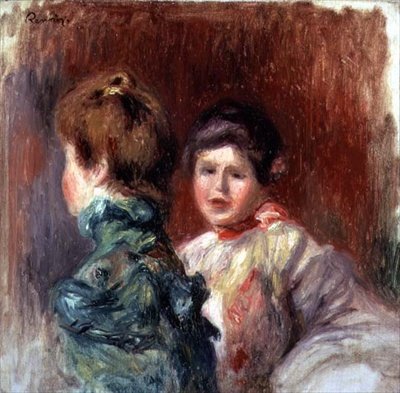 Två kvinnors huvuden av Pierre Auguste Renoir