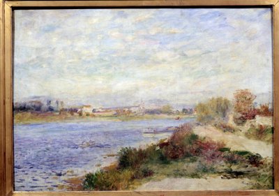 Utsikt över Seine i Argenteuil Målning av Pierre Auguste Renoir (1841-1919) 1873 Sön. 0,46x0,65 m Paris, musee d