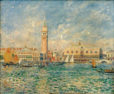 Utsikt över Venedig (Dogepalatset) av Pierre Auguste Renoir