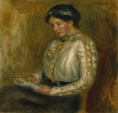 Kvinna som läser av Pierre Auguste Renoir