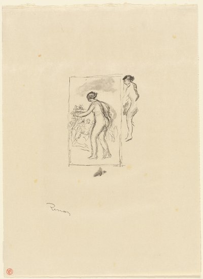 Kvinna med Grapevine, 4:e varianten av Pierre Auguste Renoir