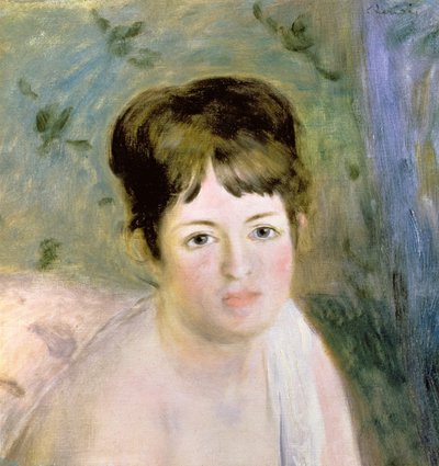 Kvinnans huvud, c.1876 av Pierre-Auguste Renoir