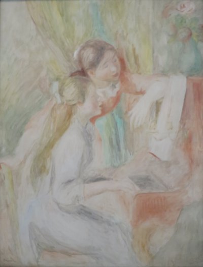 Unga flickor vid pianot av Pierre Auguste Renoir