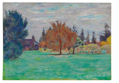 Gult träd, Le Cos au Grand-Lemps, ca 1913 (olja på papper nedlagd på duk) av Pierre Bonnard