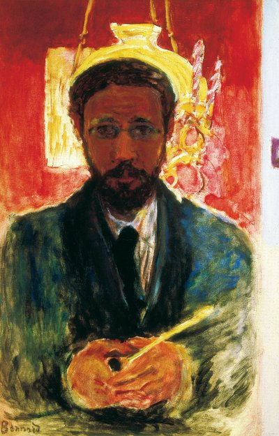Självporträtt med rör. 1908 av Pierre Bonnard