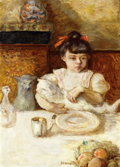 Barn och katter; Enfant et Chats, ca 1906 (olja på duk) av Pierre Bonnard
