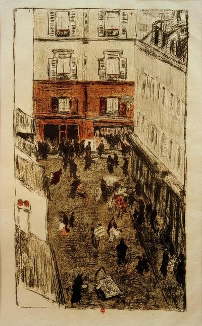 Gatuhörn, vy från ovan av Pierre Bonnard