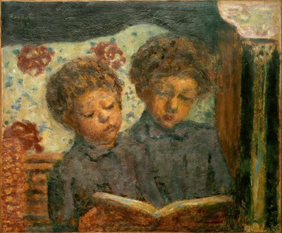 Barn som läser (Charles och Jean Terrasse av Pierre Bonnard