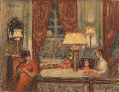 Kväll under lamporna av Pierre Bonnard