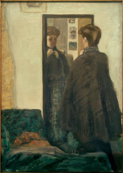 Kvinna framför spegeln av Pierre Bonnard