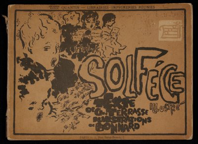 Främre omslaget till "Little illustrated solfège" av Pierre Bonnard