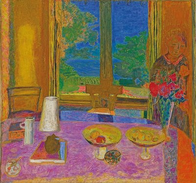 Stor matsal mot trädgården (Grande salle à manger sur le jardin). 1934-35 av Pierre Bonnard