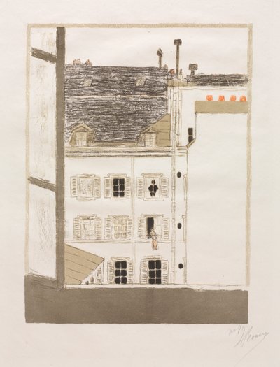 Hus på innergården av Pierre Bonnard