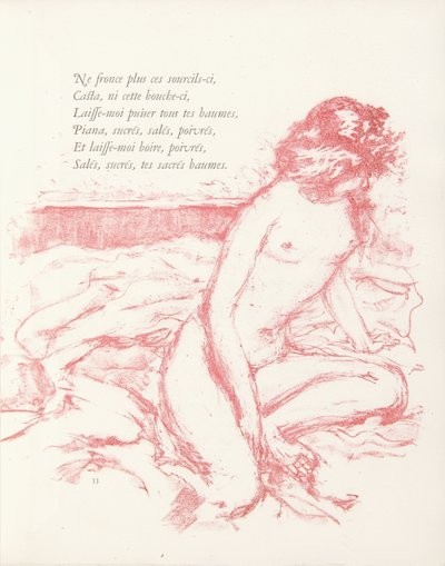 Illustration från "Parallelement" av Paul Verlaine av Pierre Bonnard