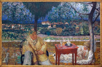 I trädgården (samtal i Provence). Med porträtt av Jozef Pankiewicz (1866-1940, polsk målare) och Marthe de Meligny (född Maria Boursin) av Pierre Bonnard