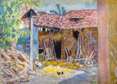 Gård på en gård eller ladugården av Pierre Bonnard