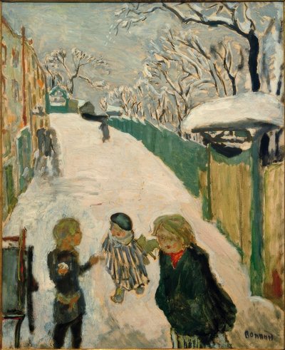 Barnspel i snön / The Street av Pierre Bonnard