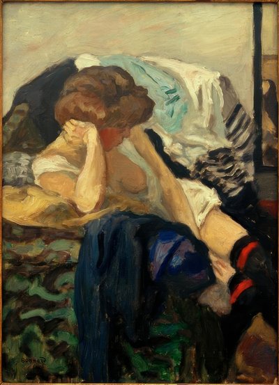 Röda strumpeband av Pierre Bonnard