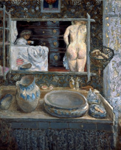 Spegel ovanför ett tvättställ, 1908. av Pierre Bonnard