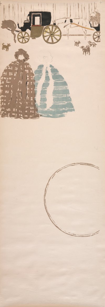 Nursemaids Promenade, Fris av vagnar, 1895. av Pierre Bonnard