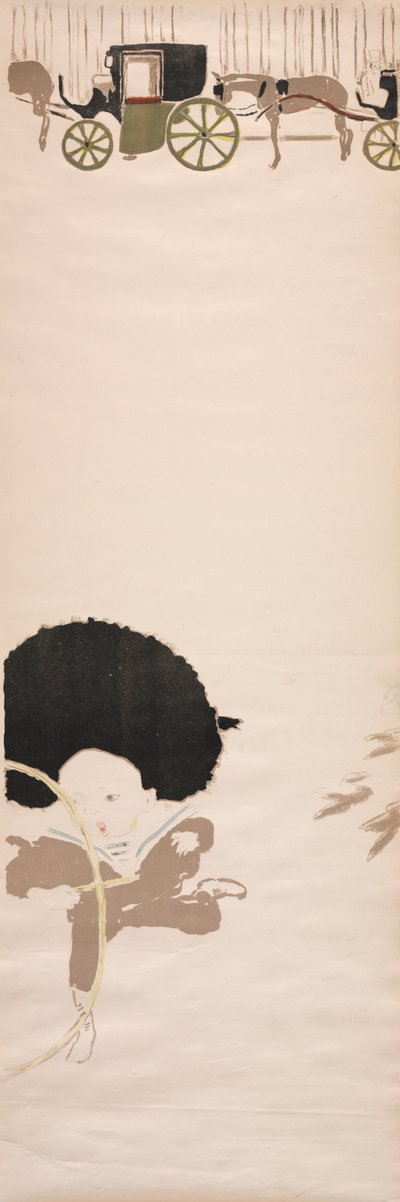 Nursemaids Promenade, Fris av vagnar, 1895. av Pierre Bonnard