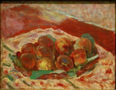 Korg med persikor av Pierre Bonnard