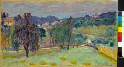 Lila landskap på kvällen av Pierre Bonnard
