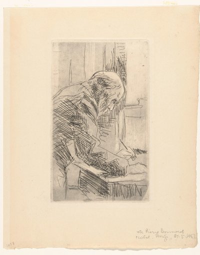 Porträtt av konstnären Edouard Vuillard av Pierre Bonnard