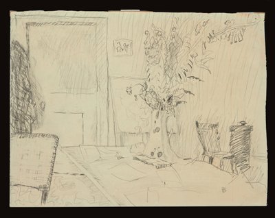 Blomkruka i matsalen på Le Cannet av Pierre Bonnard