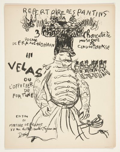 Repertoar av Theatre des Pantins - sex sånger av Pierre Bonnard