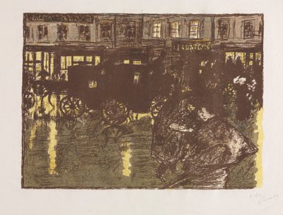 Gata på Evening in the Rain av Pierre Bonnard