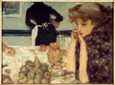 The Breakfast of Misia Porträtt av Misia Sert, pianist och kuslig av många artister av Pierre Bonnard