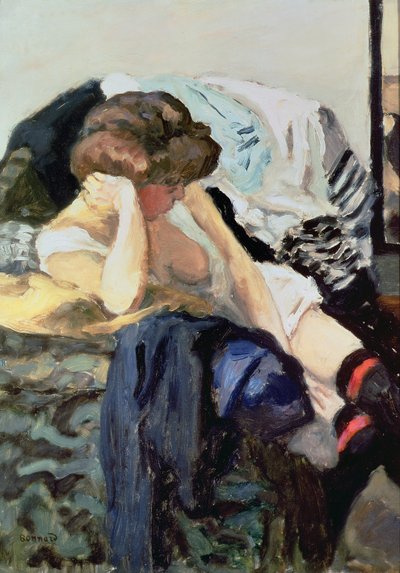 De röda hängslen av Pierre Bonnard
