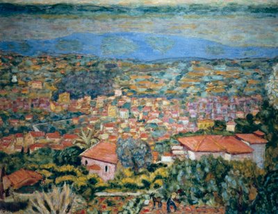 Utsikt över Le Cannet, hustak (Alpes Maritimes, Provence-Alpes-Cote d