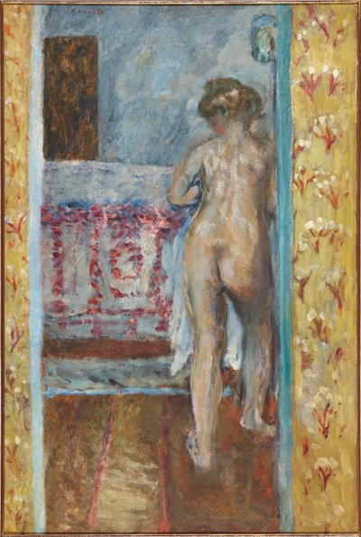 Kvinna i en alkov, ca. 1904 (olja ombord) av Pierre Bonnard