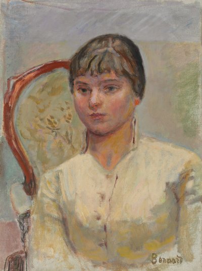 Ung kvinna i en fåtölj (studie); Ung kvinna i en fåtölj (studie), ca 1916 (olja på duk) av Pierre Bonnard