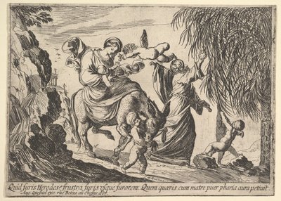 Änglar som ger datum till barn, 1610-42. av Pierre Brebiette