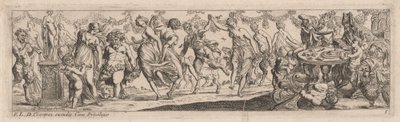 Dansande nymfer och satyrer av Pierre Brebiette