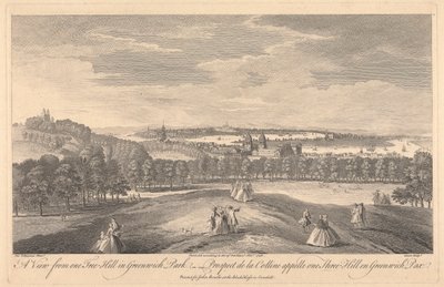 Utsikt från One Tree Hill i Greenwich Park av Pierre Charles Canot
