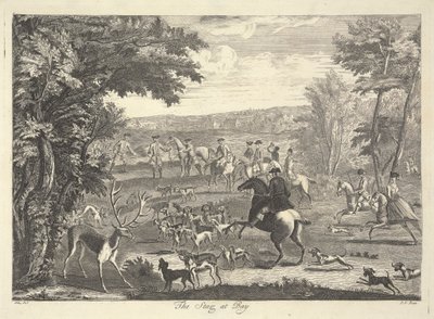 Stag at Bay av Pierre Charles Canot