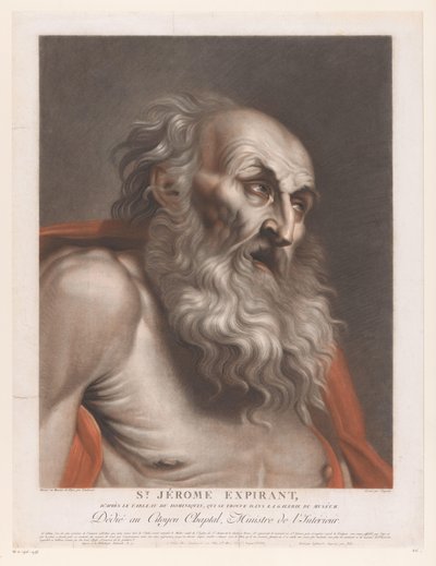 Heilige Hieronymus St. Jerome Expirant (titel på objekt) av Pierre Charles Coqueret