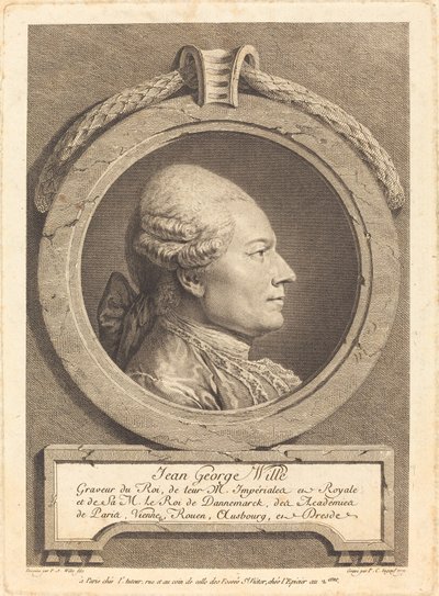 Jean George Wille av Pierre Charles Ingouf after Pierre Alexandre Wille