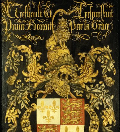 Sköld av Edvard IV (1442-83), kung av England, i hans egenskap av riddare av orden av det gyllene skinnet av Pierre Coustain (attributed to)