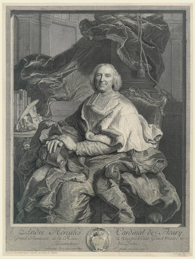 Andre Hercules, kardinal av Fleury av Pierre Drevet