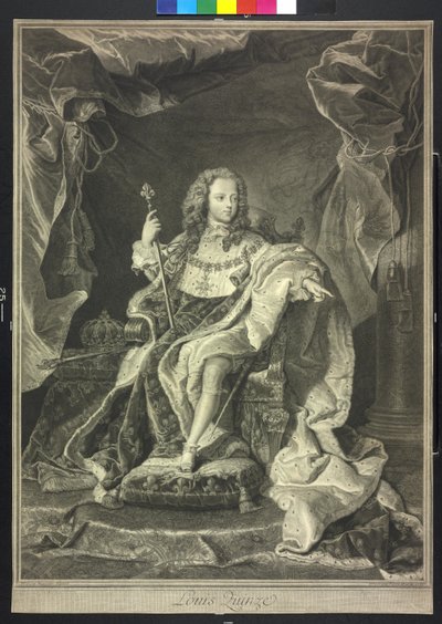 Kung av Frankrike Ludvig XV av Pierre Drevet