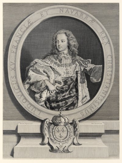 ルイ 15 世、フランス国王 (1710-1774) スウェーデン人 av Pierre Drevet