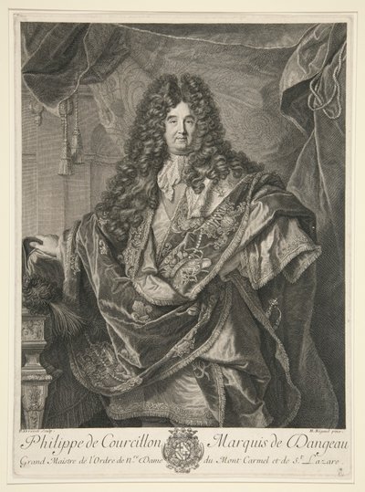 Philippe de Courcillon, markis av Dangeau av Pierre Drevet