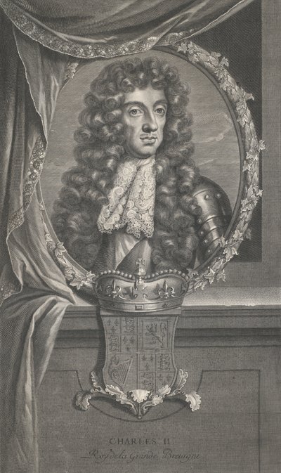 Porträtt av Karl II av Pierre Drevet