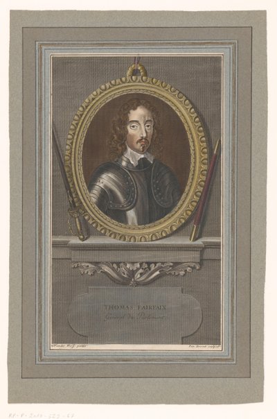 Porträtt av Thomas Fairfax Thomas Fairfax (titel på objekt) av Pierre Drevet