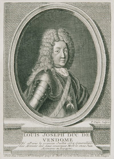 Franske generalen Louis Joseph Duc de Vendôme av Pierre Dupin